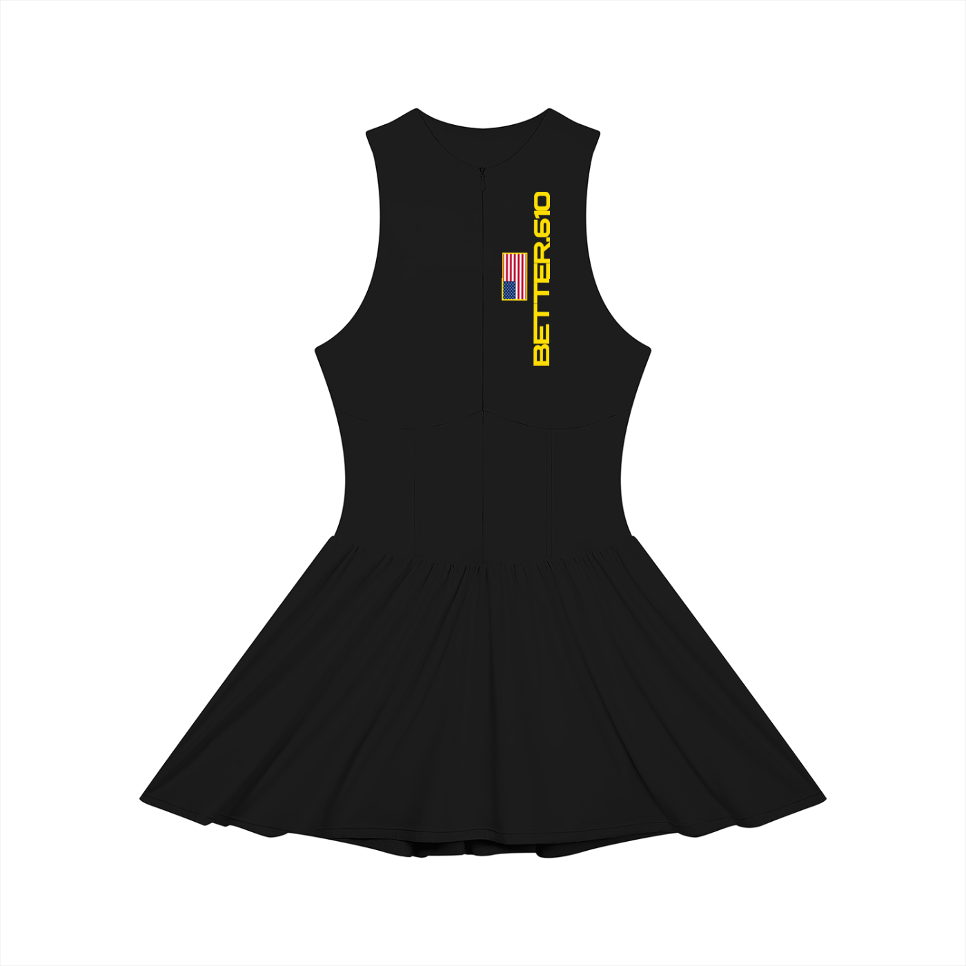 Women’s Ruched Sleeveless Full-Zip Dress