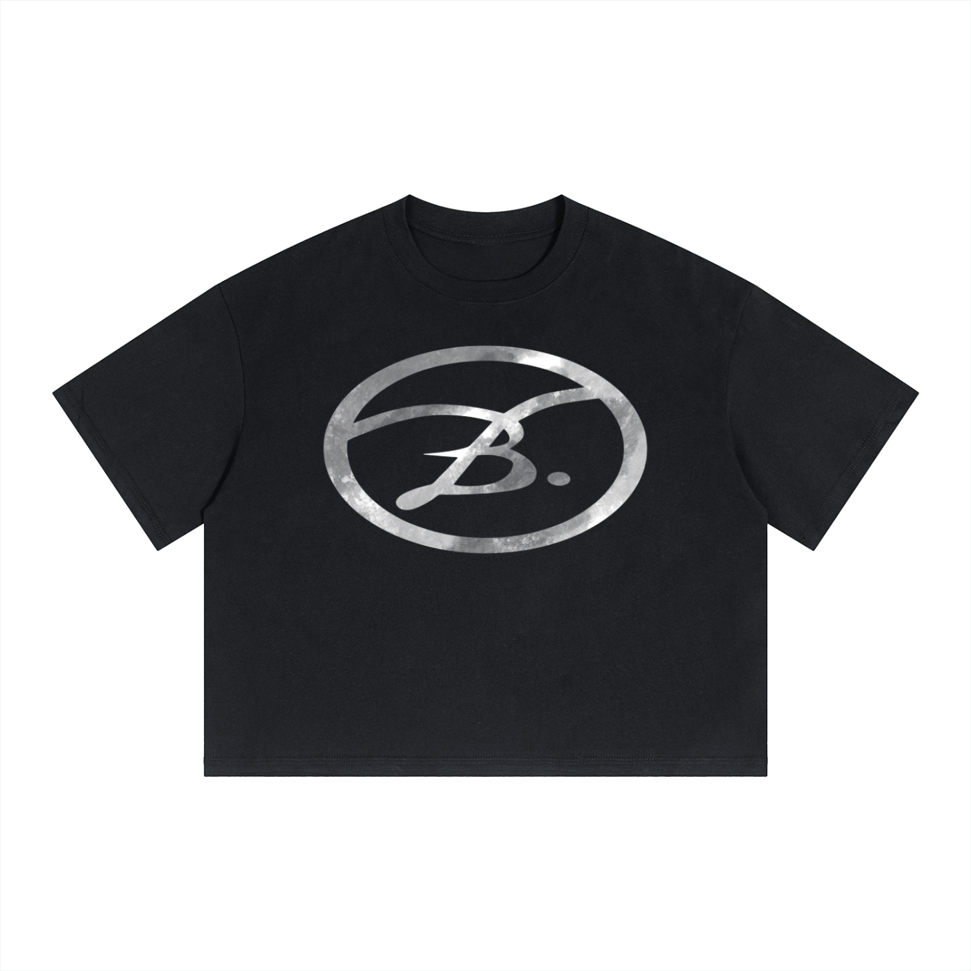 Unisex Boxy Drop Shoulder Crop T-Shirt